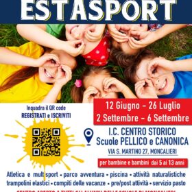 volantino centro estivo safatletica Estasport 2024